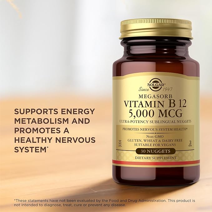 Solgar - Megasorb Vitamin B-12, 5000mcg, 30 nuggets