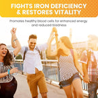 2 Pack Liquid Iron Supplement for Women, Men & Kids, Liquid Iron Drops with Folate, Vitamin C, B6, B12 for Anemia, Red Blood Cell, Energy Support, Pineapple Flavor
