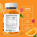 Dr. Moritz Calming and Relaxing Kids Magnesium Gummies, Non-GMO and Low Sugar Magnesium Kids Chewy Supplements, Sleep Gummies Kids, Orange Flavor