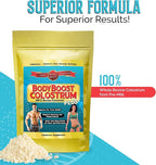 BodyBoost Colostrum Whole, 100% Bovine Colostrum Powder, Immune Booster Supplement with Immunoglobulin & Lactoferrin,Grass Fed Colostrum, Food for Gut Health & Muscle Growth, Diverse Intake, 8 oz