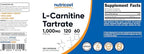 Nutricost L-Carnitine Tartrate 1000mg, 120 Capsules - 500mg Per Capsule (60 Servings)