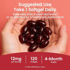 Astaxanthin 12mg with MCT Oil – 120 Softgels, Premium Astaxanthin Organic Supplements, for Kidneys, Eyes & Skin, Natural Microalgae Source, Triple Strength, Non-GMO & Gluten Free (Pack of 1)