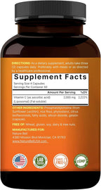 NatureBell Liposomal Vitamin C 2,000mg Per Serving, 240 Capsules | High Absorption Fat-Soluble Vitamins – Max Strength Antioxidant* Supplement – Non-GMO, Gluten Free