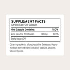 THORNE - Zinc Picolinate 30 mg - Well-Absorbed Zinc Supplement for Growth and Immune Function - Promotes Healthy Skin & Eyes* - Third-Party Certified - Gluten, Dairy & Soy-Free - 60 Capsules