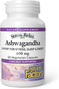 Natural Factors Stress-Relax® KSM-66 ASHWAGANDHA®, 60 Vegetarian Capsules