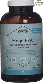 Vitacost Synergy Mega EFA® Mini Gels - 1200 mg per serving Omega 3 EPA & DHA Natural Strawberry -- 240 Softgels