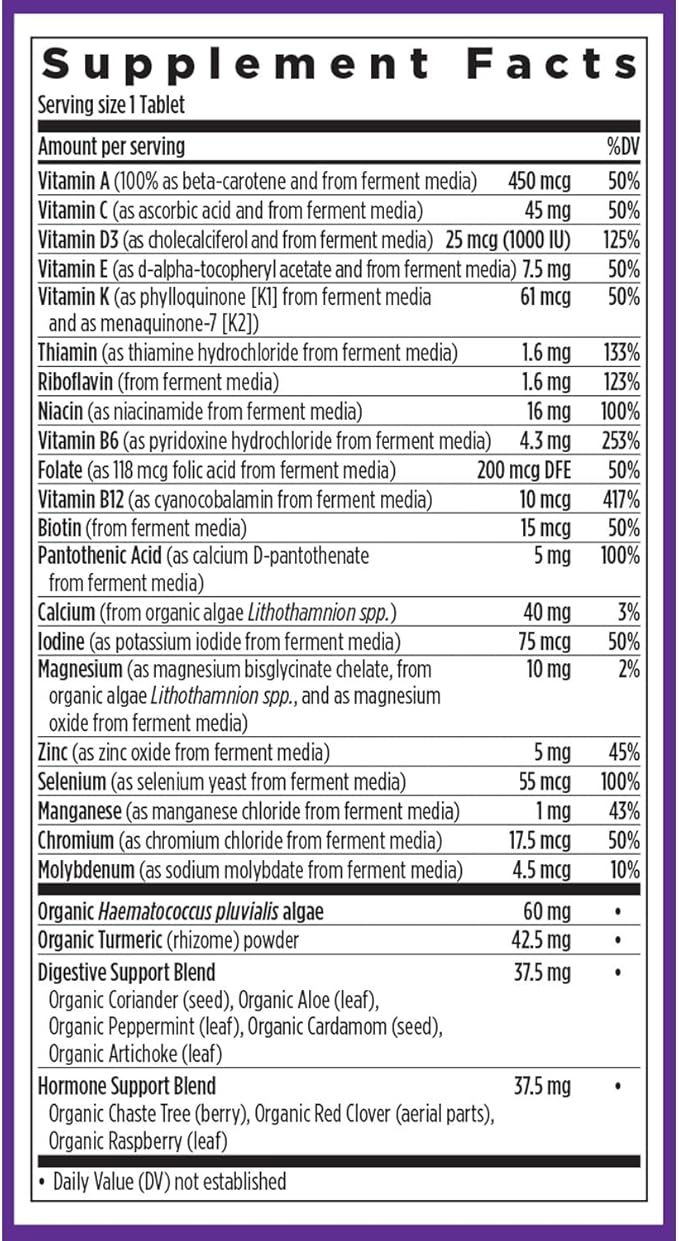 New Chapter Women’s Multivitamin 55+, Astaxanthin, B6, B12, D3, Vitamin C & Zinc, Immune, Heart, Cellular Energy, and Bone Support, Gentle on The Stomach, One Daily, Non-GMO, Gluten-Free, 72 Tablets