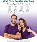Inner Brightness NMN Supplement 500mg, 99.9% High Purity, Supports NAD+ Levels & Cellular Energy, 5-in-1 Formula with Resveratrol & Astaxanthin, Non-GMO, Gluten-Free, 60 Capsules