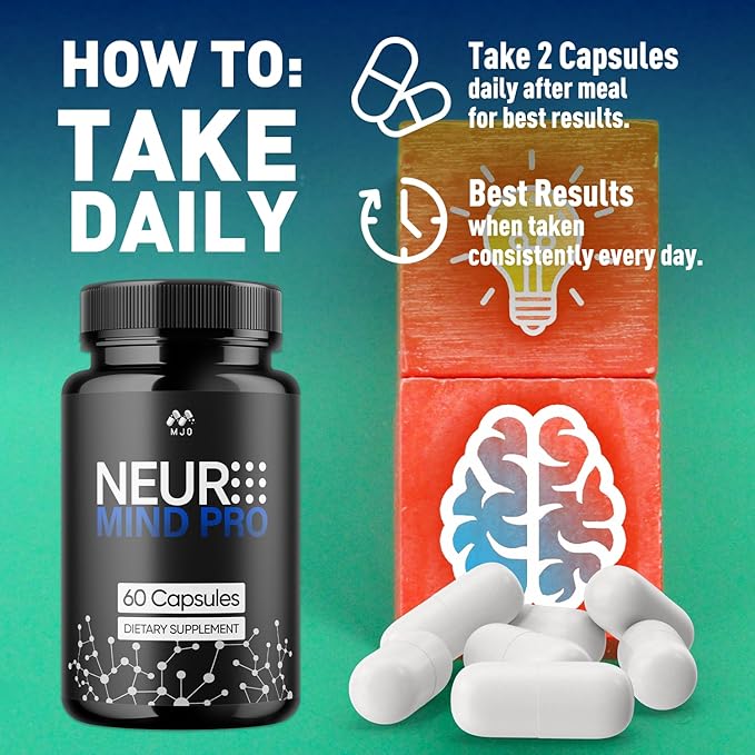 (3 Pack) Neuro Mind Pro Capsules, Official NeuroMind Pro Brain Health Pills with All Natural Ingredients, Optimal Brain Health & Wellness Supplement with Premium Vitamins for Women & Men(180 Capsules)
