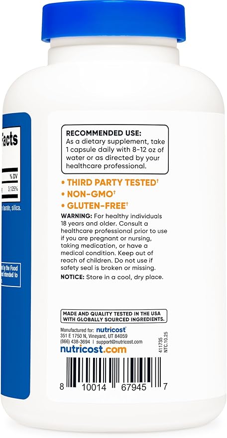 Nutricost Niacinamide (Vitamin B3) 500mg, 240 Capsules (3 Bottles)