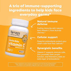 Renzo's Invincible Kids Vitamin C with Elderberry Vitamin C and Zinc, Dissolvable Kids Vitamins for Immune Support, Sugar-Free Melty Tabs, Orange Flavor, 60-Count (1-2 Month Supply)