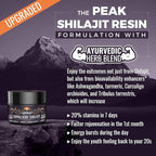 Ajoblanco 600mg Shilajit Pure Himalayan Organic Shilajit Resin - Himalayan Shilajit Resin with Organic Ayurvedic Blend in High Potency for Energy, Strength & Immunity, 30 Grams