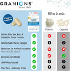 Granions Marine Collagen Pills – 2000mg Hydrolyzed Marine Collagen Peptides, Hyaluronic Acid, Vitamin C, Calcium, Magnesium – Skin, Hair, Nails, Pro Aging Hyaluronic Acid Supplements – 180 Tablets
