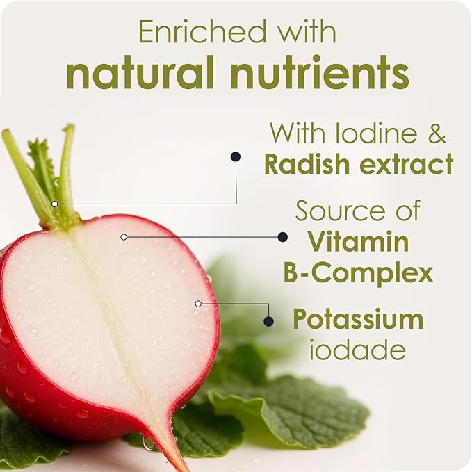 Ionized Radish Dietary Liquid Supplement with Iodine, Vitamin B1, B6 & B12, Wellness & Digestive Support, Helps Maintain Natural Energy & Nutrient Balance, 8 Fl Oz, Pack of 2