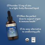 Dr. Mercola Zinc Liquid Drops - Supports Immune & Organ Health - 15 mg Organic Zinc Liquid Drops - USDA Organic - NSF Certified - Non-GMO, Gluten-Free & Soy-Free - 3.88 fl oz (28 Servings)