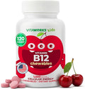 Kids Vitamin B12 1000 mcg Chewable Tablets - Tasty Natural Cherry Flavor - Vegan, GMO-Free, Gluten Free, Nut Free - Dietary Supplement - Cellular Energy Vitamins for Children - 120 Chewables