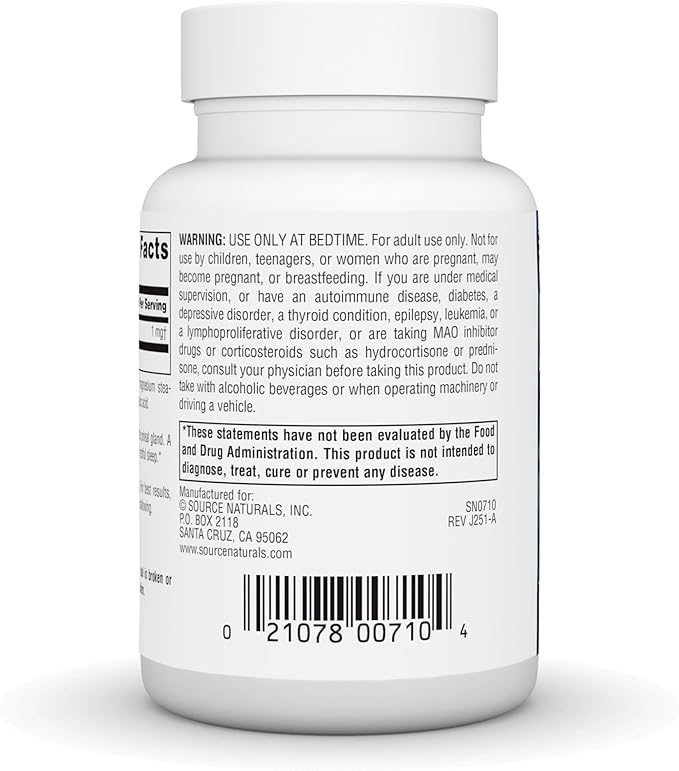 Source Naturals Melatonin, Helps Promote Sleep*, 1 mg - 200 Peppermint Flavored Lozenges