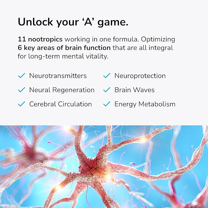 Mind Lab Pro® MLP® v4 Universal Nootropic™ Brain Booster Supplement for Focus, Memory, Clarity, Energy - 60-Count - Plant-Based, Naturally Sourced Memory Vitamins for Better Brain Health, Made in USA