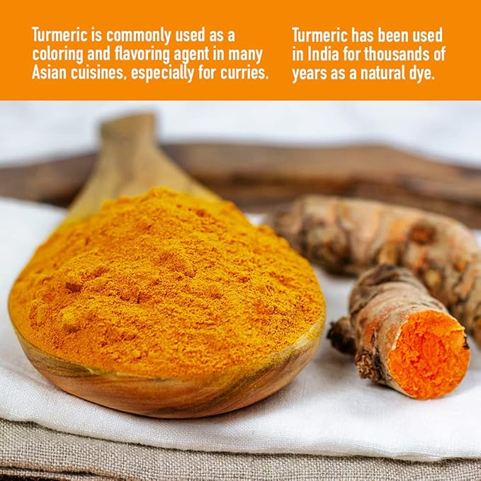 HQOExpress Bulk Organic Ground Turmeric Powder – 5 lb Value Bag (80 oz) USDA Organic | Non-GMO | Kosher | Sustainably Grown | Lab Tested | Legacy Brand Since 1977
