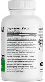 Bronson Magnesium Glycinate 400mg Extra Strength, Vegetarian, Chelated for Absorption Gentle on The Stomach, Non-GMO, 120 Tablets