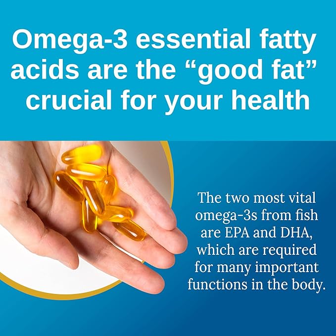Xtendlife Omega 3 DHA Fish Oil for Heart, Brain & Joint Health - 1100mg Omega - 3 with 700mg DHA & 300mg EPA - 1 Month Supply (60 Count)