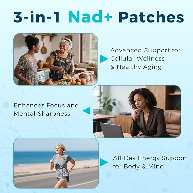 NAD+ Patches Comfortable All-Day Wear Vegan, Water-Resistant 90 Patches