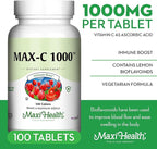 1000 mg Vitamin C - 1000mg Tablets Ultra High Absorption Formula - Gluten Free Kosher Dietary Non GMO Vitamin C Supplement for Immune Support - VIT C Vitamin C Tablets from Ascorbic Acid, 100 Count