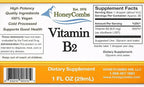 Honeycombs Riboflavin Vitamin B2 Liquid Drops 500 Percent DV, b2 made in USA Alcohol Free B2 Vitamins Supplement, Fast Absorbing Riboflavin Alternative to Capsules for Adult Daily Use