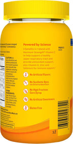 Nature Made Wellblends ImmuneMAX Gummies, Vitamin C, Zinc, and Vitamin D3, Immune Support Supplement, 42 Tangerine Flavor Gummies