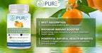 PURE® Liposomal Vitamin C 2100mg - 180 Capsules, 60 Servings - High Absorption Immune Support Supplement with Sunflower Lecithin - Bioavailable Antioxidant for Collagen & Skin - Made in USA
