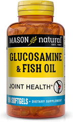 MASON NATURAL Glucosamine & Fish Oil Supplement with DHA & Omega 3 for Joint & Muscle Support, 1 Month Supply Softgel Pills