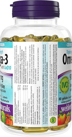 Webber Naturals Triple Strength Omega-3 with CoQ10 enteric coated 900 mg Omega-3 (EPA • DHA)/ 100 mg CoQ10, 80caps