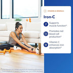 Pure Encapsulations Iron-C - 15 mg - 175 mg Vitamin C - Red Blood Cell Support* - Energy Production - Highly Bioavailable Iron Pill - Gluten Free & Vegan - 60 Capsules