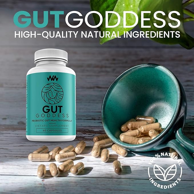 Warped Wellness Womens Gut Health Support Supplement | Female Probiotic Digestive Enzyme Vitamin | Papain Enzyme for Digestion Support | Gut Goddess