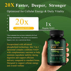 Liposomal NAD+ Supplement with Resveratrol, CoQ10 | Advanced Cellular Support, Nicotinamide Riboside NMN Replacement Premium Antioxidant & Energy
