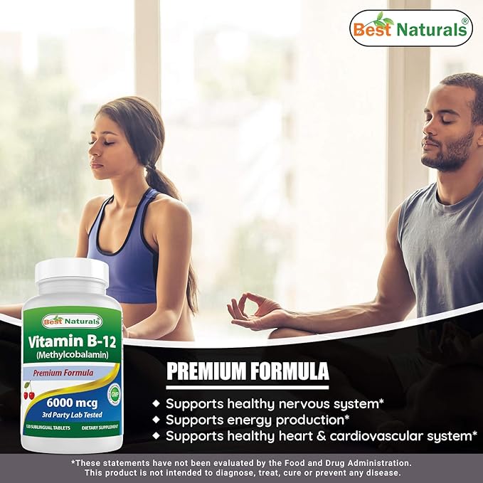 Best Naturals D-Mannose 1500 mg & Vitamin B12 6000 mcg