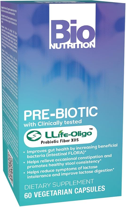 Bio Nutrition Pre-Biotic with Life Oligo Prebiotic Fiber XOS, 60 Count