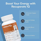 Formula IQ - Recuperate IQ - 5-in-1 Copper Supplements with Copper Bisglycinate - Easy-to-Swallow 2 mg Capsules - High Absorption, Boosts Energy - 60 Capsules