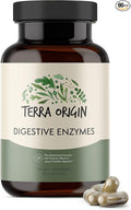 TERRA ORIGIN Digestive Enzymes with Probiotics & Prebiotics | 60 Capsules | Supports Digestive Gut Health | Non GMO, Gluten Free, Vegan | for Women and Men