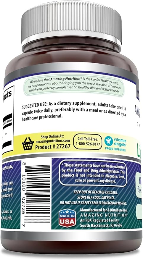 Amazing Formulas Alpha Lipoic Acid | 600 Mg Per Serving Supplement | Capsules | Non-GMO | Gluten Free | Made in USA (60 | 3 Pack)