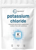 Potassium Chloride Powder, 1 KG (35 Ounce) | Salt Substitute & Essential Hydration Electrolyte Supplement | Supports Mineral Balance, Heart, Joint, and Immune Health | Filler Free, Dissolves Easily