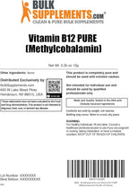 BulkSupplements.com Pure Vitamin B12 Methylcobalamin Powder - Vitamin B12 Supplements, Pure Product - Multiple Servings, 10g (0.35 oz) (Pack of 1)