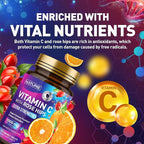 Built by Nature Chewable Vitamin C with Rose HIPS - 1000mg Immune Support Supplement - Non-GMO, Gluten-Free, Vegan - Powerful Antioxidant for Energy & Collagen Boost - Orange Flavor – 120 Tablets