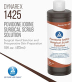 Dynarex Povidone-Iodine Scrub Solution, Antiseptic Solution for Skin and Mucosa, Ideal for Surgical Site Preparation, Contains Povidone Iodine 7.5%, 16 fl. oz., 1 Bottle