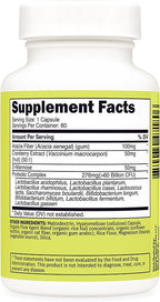 Wellah Probiotic for Women (60 Billion CFU) 60 Capsules - with Acacia Fiber, Cranberry Extract, & D-Mannose