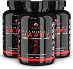 THE ENCLARE NUTRITION Vitamin B12 - B Complex Vitamins Supplement-Energy Metabolism, Nervous System Support, Brain, Heart, Tissue Health with Vitamin C & B(1,2, 3,5,6,7,8,9,12) Vegan Max Strength (3)