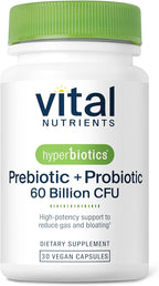 Hyperbiotics Vital Nutrients Prebiotic and Probiotic for Women and Men | 60 Billion CFU | Pre and Probiotics Supports Digestive Health, Constipation, Diarrhea, Gas & Bloating* | 30 Vegan Capsules