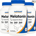 Nutricost Melatonin 5mg, 240 Capsules (3 Bottles)