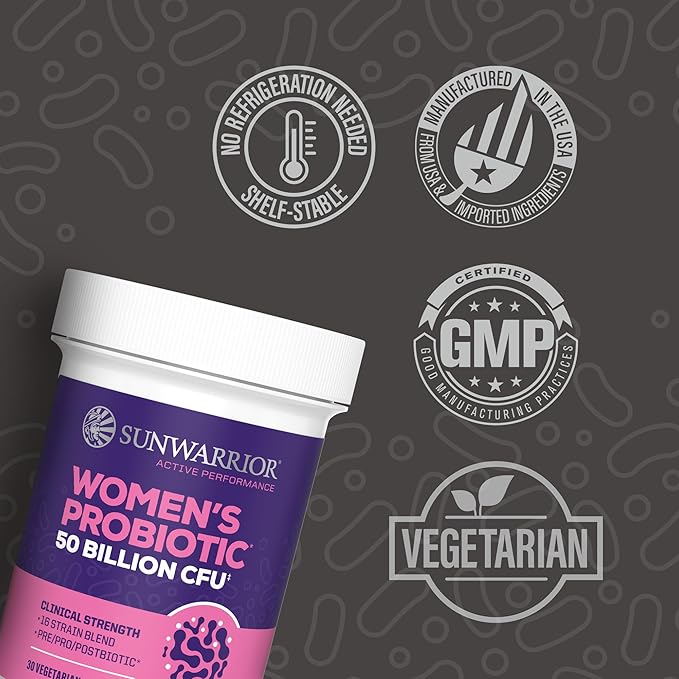 Probiotic for Gut Health 50 Billion CFU Probiotics Supplement Capsules 16 Strains Prebiotics, Postbiotics for Women Gut Immune Colon Health Energy Endurance Support Soy-Free Non-GMO 30 Capsule Serving