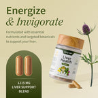Snap Supplements Liver Health & Detox - Milk Thistle Supplement Supports Healthy Liver and Digestive Health, 60 Vegetarian Capsules (1 Month Supply)